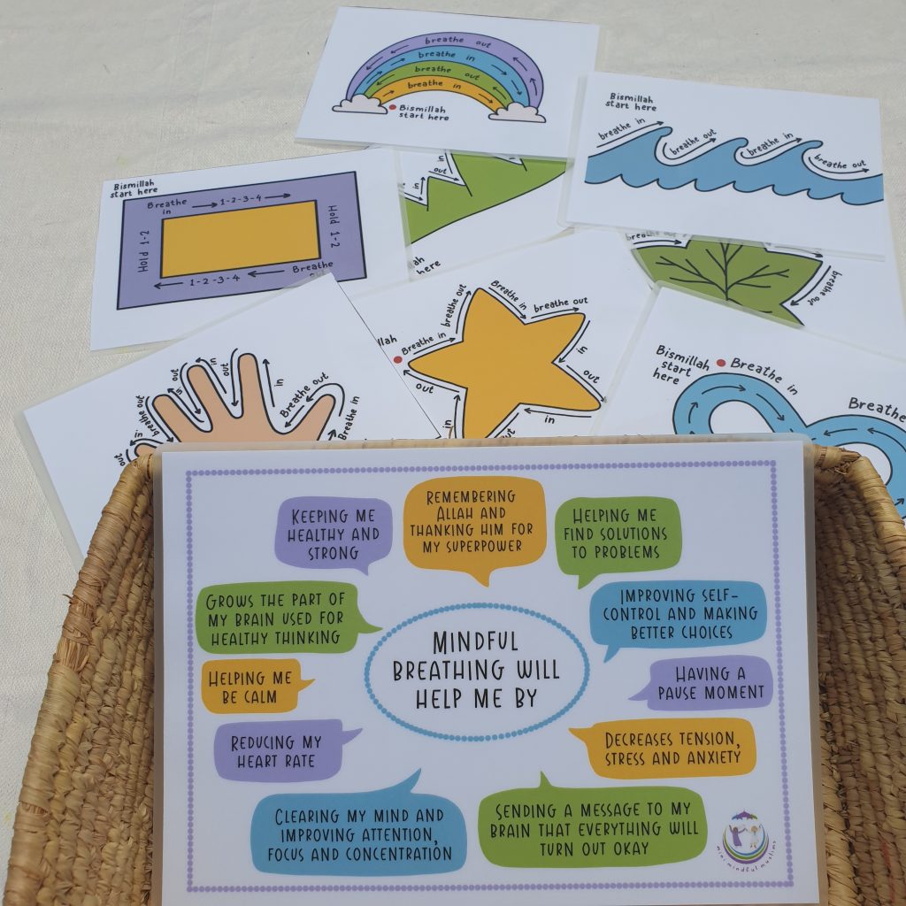 Mindful Breathing Boards Digital Download - Mini Mindful Muslims